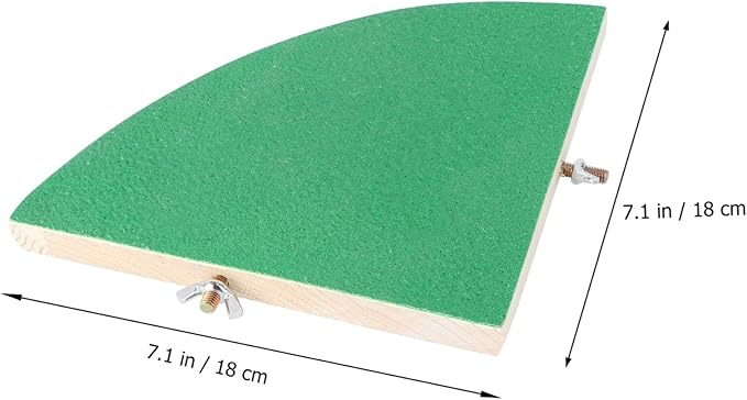 SUPVOX Fan Shape Frosted Wooden for Small Pets Durable Platform for Hamsters Parrots and Squirrels Chew Pet Cage Accessory Random Color