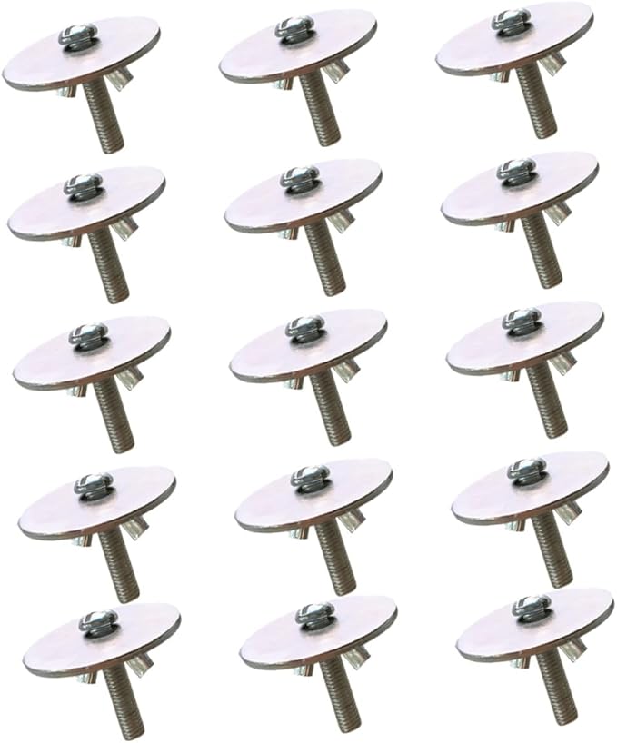 GANAZONO 15sets Screws and Gaskets for Pet Cage Accessories Fixing Tools for Bird Cages Hamster Platforms and Animal Enclosures Easy to Install Silver Hardware
