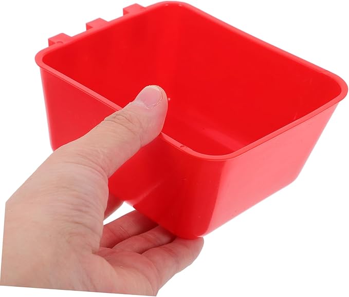 Totority 6pcs Bird Cage Feeder Water Bowl Hanging Trough for Chickens Robust Convenient Feeding Supplies for Hens Rabbits and Birds