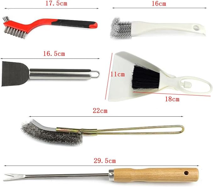 Bird Cage Cleaning Tools Set, Stainless Steel Brush Bird Cage Cleaner Brush Kit for Parakeet Items Small Animal Clean