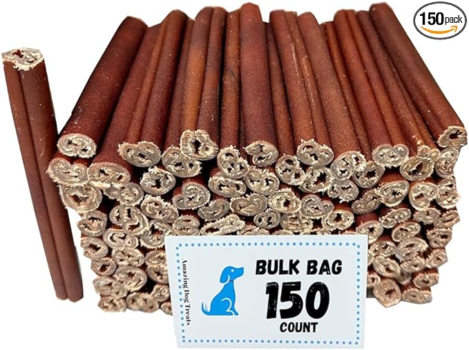 Amazing Dog Treats - 6 Inch Bulk Collagen Sticks for Dogs - (150 Count) - Collagen Sticks for Dogs - No Hide Dog Bones