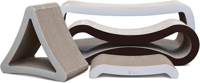 PetFusion Cat Scratching FLIP PAD - 2 Designs in one. [Superior Cardboard & Construction, Significantly outlasts Cheaper alternatives]