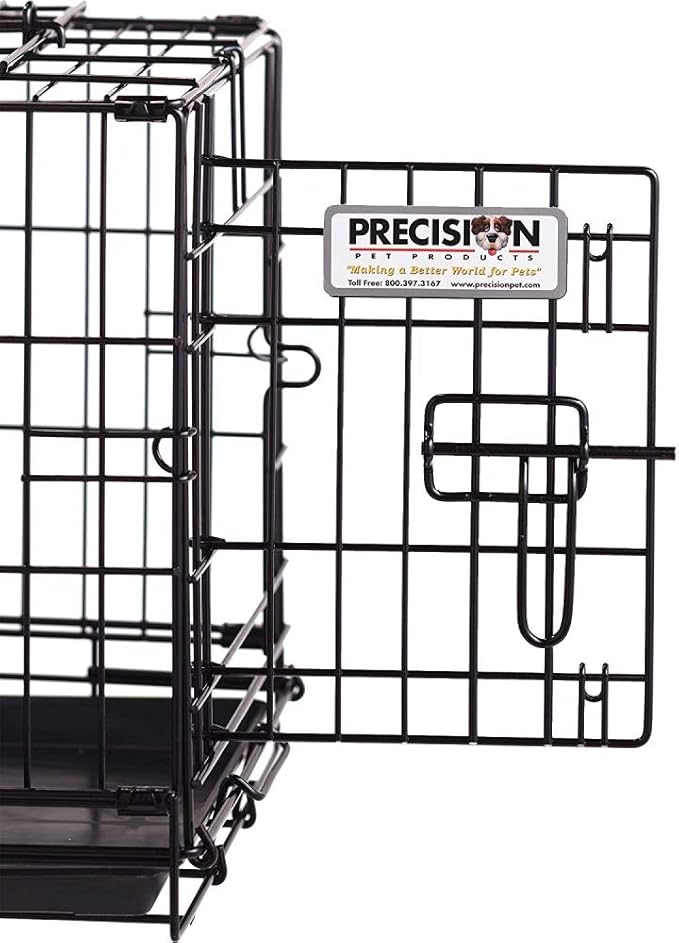 Precision Pet Products Two Door Great Crate Wire Dog Crate, 42 Inch, For Pets 70-90 lbs, With 5-Point Locking System