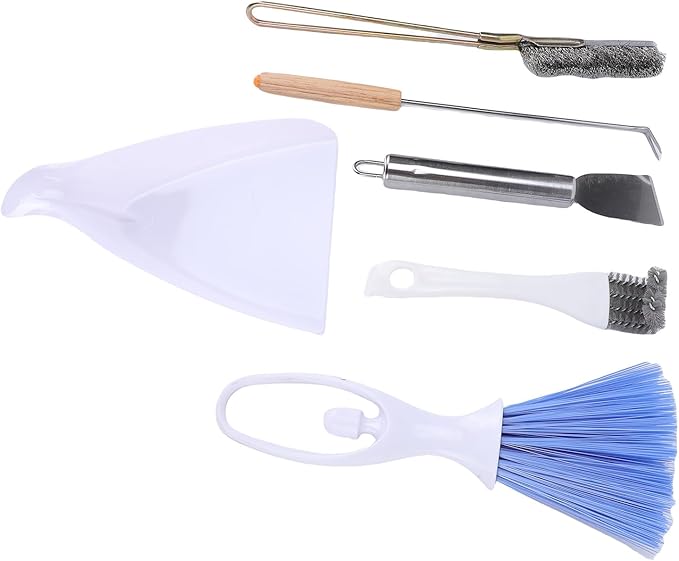 Zerodis 6pcs Set Bird Cage Cleaner Kit Birdcage Accessories Brush Tool Stainless Steel Poop Remover Bird Cage Accessories Suitable for Cages Cages Hamster