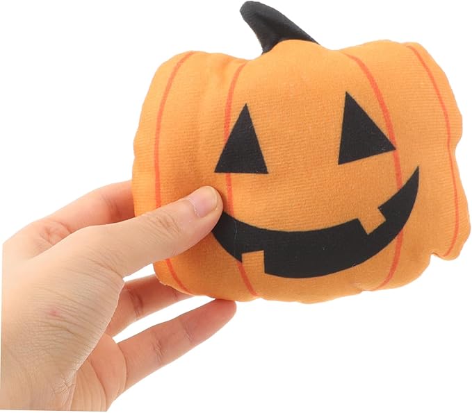 COLLBATH Soft Pumpkin Catnip for Cats and Kittens Bite-Resistant Interactive Chew to Stimulate Instincts and Keep Indoor Cats Active and Happy