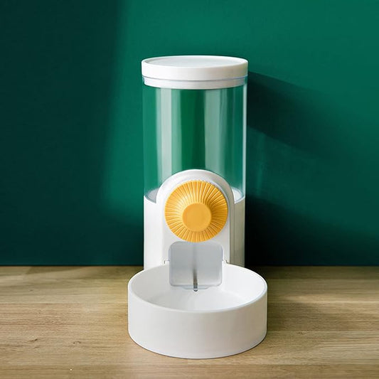 Pet Hanging Automatic Feeders Drinking Bowls 40oz, Auto Gravity Pet Feeding Water Set, Cage Pet Feeding Bowls Dispenser for Cats Dogs Puppy, Rabbit Hamsters Chinchilla Hedgehog (White-Food)
