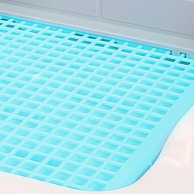 Dog Toilet Indoor Puppy Training Toilet Cat Potty Fence Dog Scheduled Urination Potty Tray Dog Litter Box (Blue)
