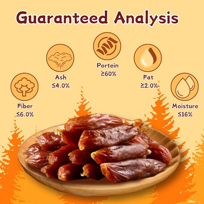 Real Duck Sausage Training Treats, Wholesome & Savory Rewards for Dogs (Duck,3 Pack x 14.11 Ounce(Pack of 3))