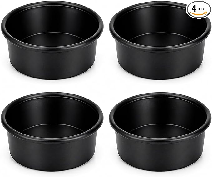 4Pcs Rubber Feed Pan, 1 Gallon Horse Feed Bucket Utility Feed Bucket, 10.6 x 4.1Inches Rubber Bowl Chicken Dust Bath Livestock Water Bowl for Pig Goat Chicken Dogs Farm Small Animal