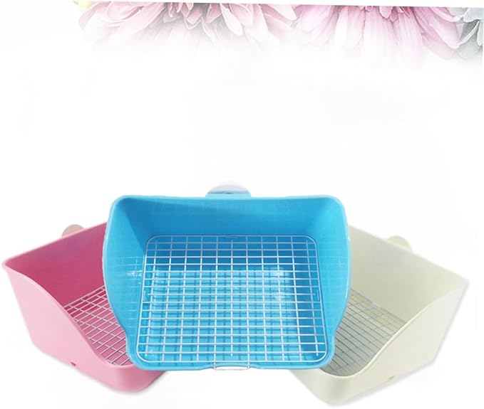 Beavorty Pet Toilet Tray Box Rabbit Potty Training Compact Portable Litter Pad for Dog Random Color