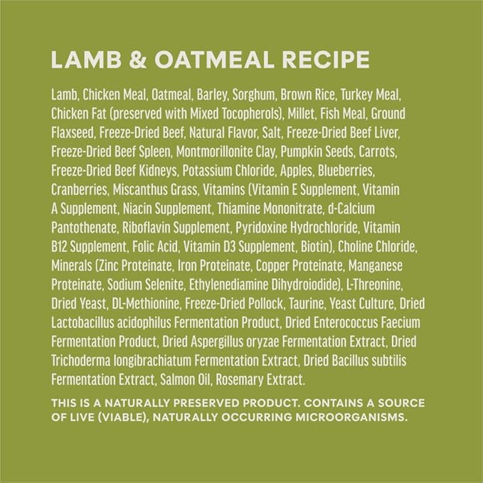 Instinct RawBoost, Natural Dry Dog Food with Freeze-Dried Pieces, Whole Grain Recipe - Real Lamb & Oatmeal, 20 lb. Bag