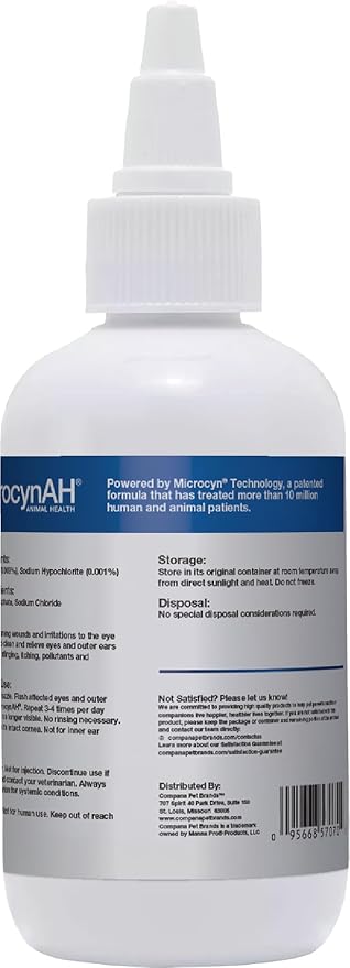 Manna Pro MicrocynAH Ear & Eye Wash, 3 oz
