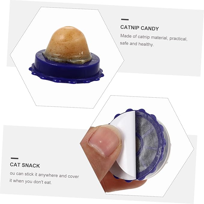 Gatuida 4pcs Catnip Candy Balls Cat Treats Catnip Energy Balls Healthy Snacks for Indoor Cats