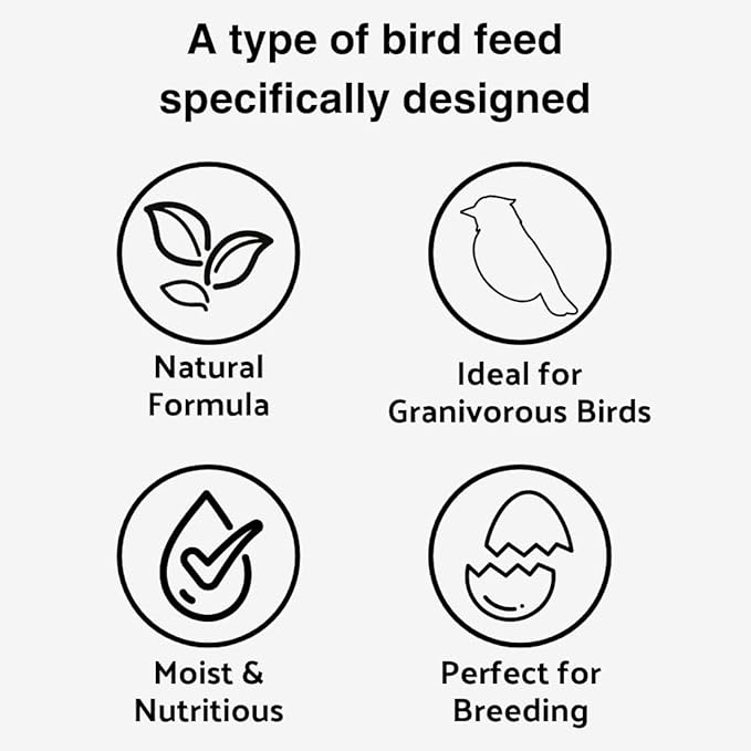 Raff SuperBo 1Kg Moist Bird Feed – Nutrient-Rich Soft Food for Granivorous Birds, Ideal for Canaries, Finches & Softbills, No Dore Formula, Supports Healthy Growth & Digestion