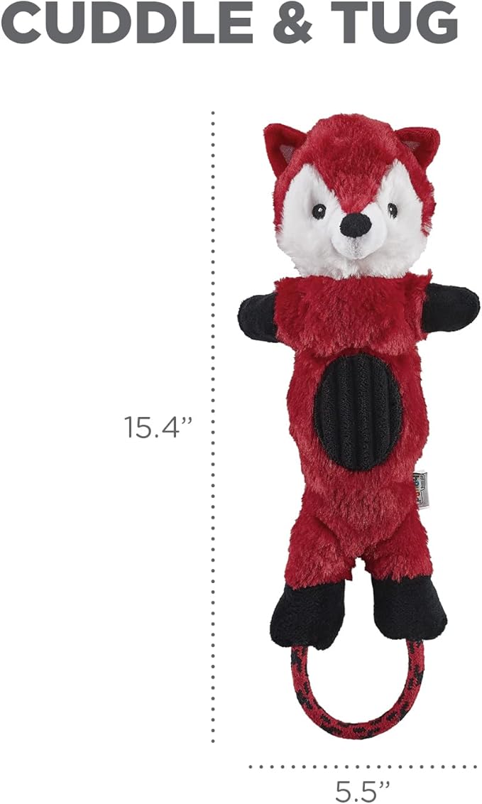 Charming Pet Lil Roperz Fox Durable Plush and Rope Tug Dog Toy