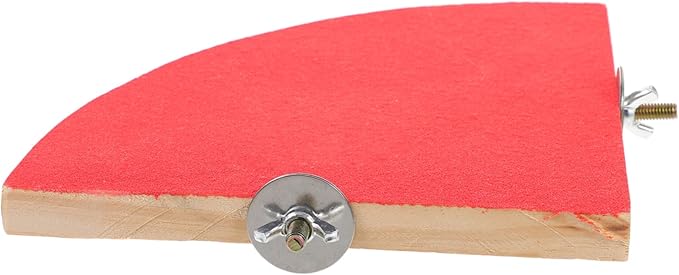 Mikikit Fan Shape Frosted Wooden for Small Pets Pet Cage Platform for Parrots Hamsters Fun and Decoration Supplies Random Color