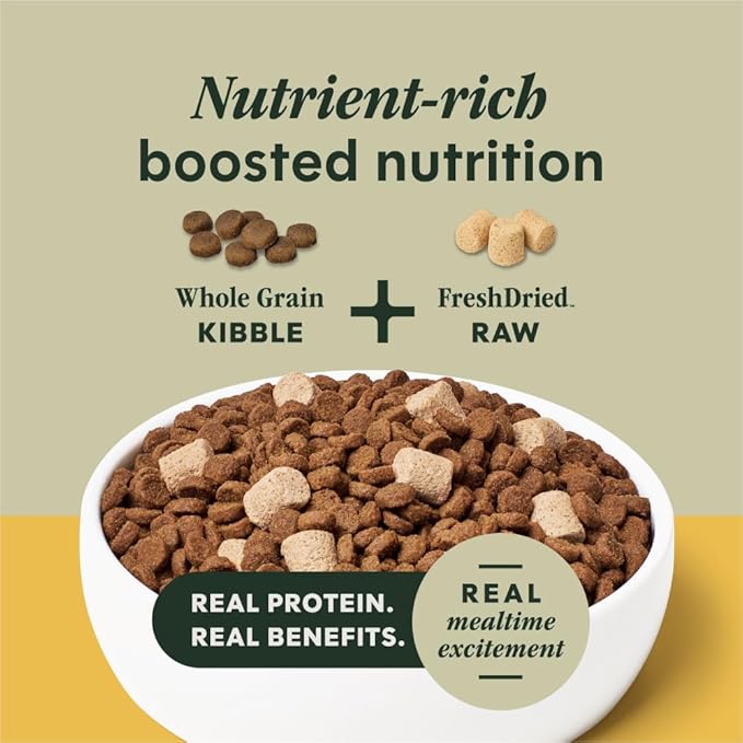 Instinct RawBoost Puppy, Natural Dry Dog Food with Freeze-Dried Pieces, Whole Grain Recipe - Real Chicken & Brown Rice, 20 lb. Bag
