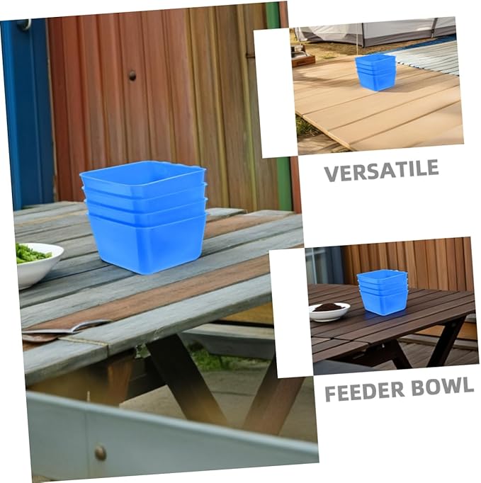 Totority 6pcs Hanging Rabbit Water Bowl and Bird Cage Feeder 12.5x9.5x6CM Sturdy PET Feeding Cup for Small Animals for Chicken Coop and Bunny Cages