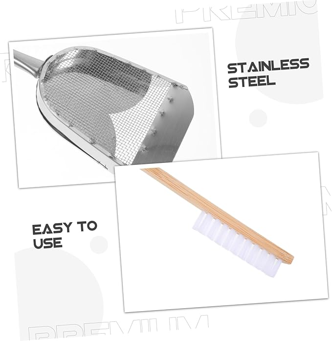 Abaodam 2pcs Bird Cage Cleaning Brush Set Droppings Shovel Effective Tools for Cleaning Bird Cages Suitable for Small Animals Easy to Use
