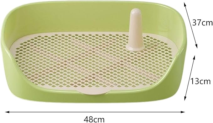 Litter Tray Pet Kitten Toilet Training Potty Pet Litter Pan Portable Design Anti Splashing Function Suitable for Small Animal Indoor Outdoor, Green 48x37x13cm