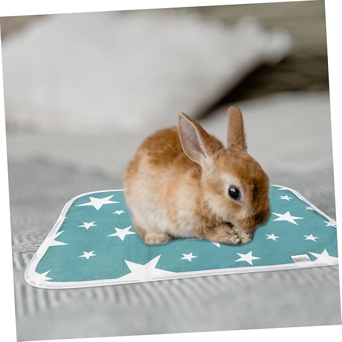 Happyyami 4pcs Pet Pee Mat Bunny Accessories Professional Bunny Liner Leakproof Pet Cushion Small Animal Bedding Bird Cage Cushion Mat Underlying Eva Water Rabbit Supplies