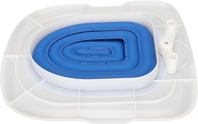 Cat Toilet Training Kit, Cat Toilet Training System Universal Reusable Potty Kit Trainer Potty Toilet for Pet Cleaning (White Tray 1 Blue Inner Support)