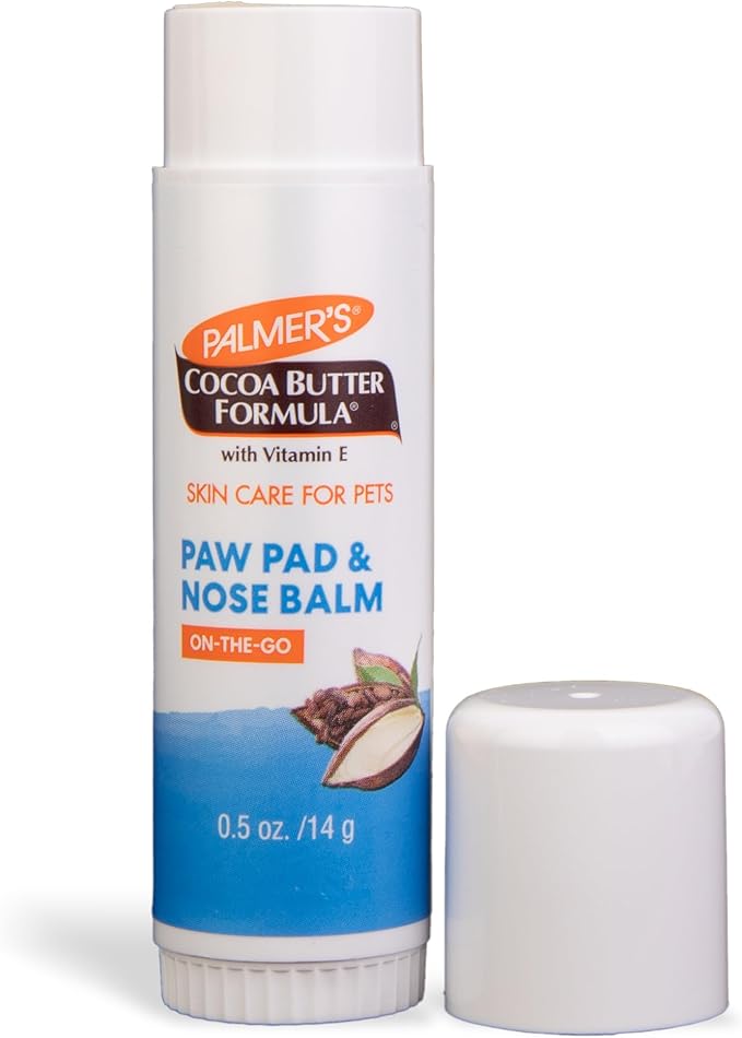 Palmer's Cocoa Butter Fragrance Free Intensive Paw Repair Swivel Stick for Dogs Cocoa Butter Paw Balm with Vitamin E,Peppermint Oil,and Shea-Butter for Rough & Dry Pads-for Dogs -0.5 oz,(Pack of 2)