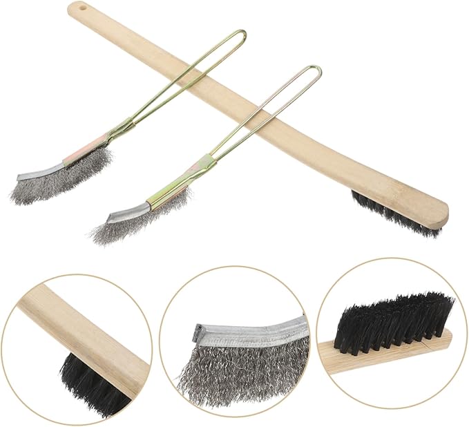 POPETPOP 3pcs Bird Cage Cleaning Brush Wooden Handle Efficient Birdcage Cleaner for Parrots and Other Pet Cages Versatile Pet Accessory for Easy Maintenance