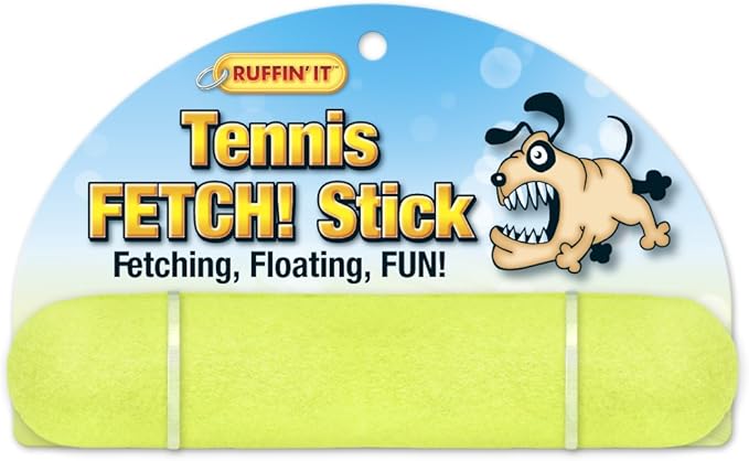 Ruffin' It Tennis Fetch Stick for Dogs - Dog Chew Toy for Park, Home, or Beach