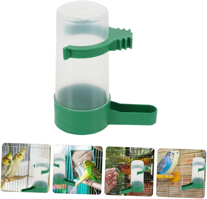 20pcs Spillproof Bird Water Dispenser for Parrots and Small Birds Easy to Clean Automatic Waterer Cups for Quail and Parakeets Cage Water Container