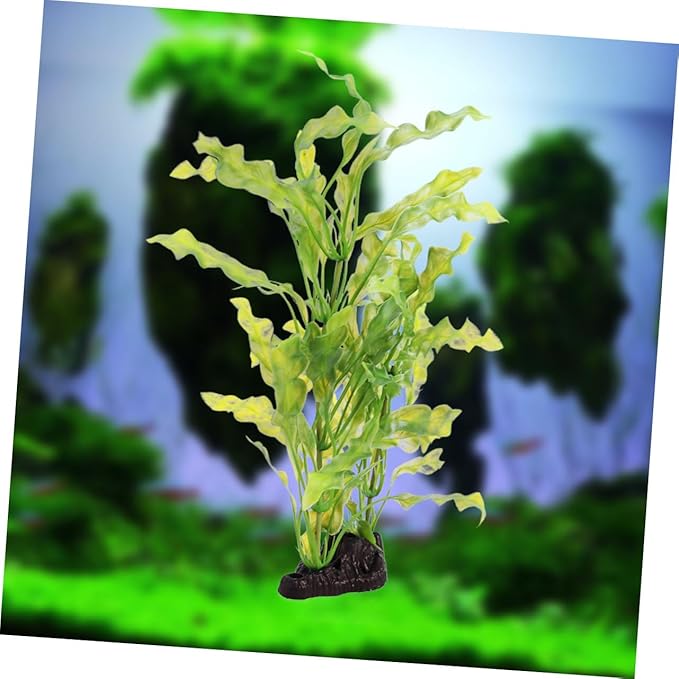 DECHOUS Artificial Kelp Aquarium Plants Decoration Soft Plastic Aquatic Ornaments for Fish Tank Safe for Fish and Pets for Aquascaping and Decoration