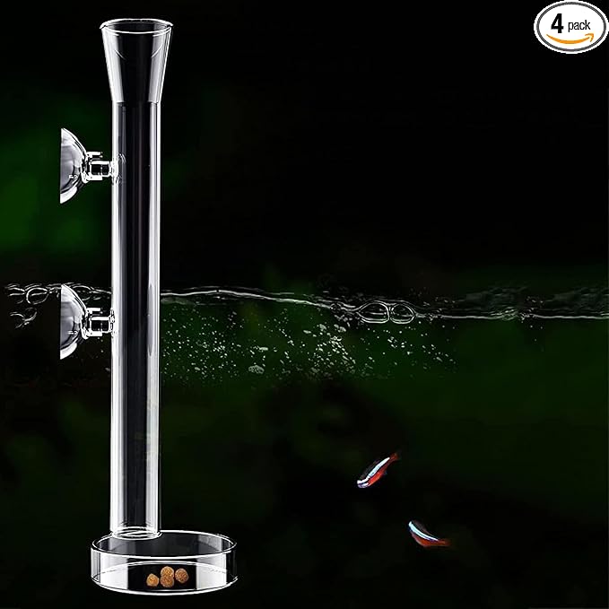 Mipukbay Glass Aquarium Feeder Set - 15.7 Inch Shrimp Feeding Tube & Dish for Fish, Shrimp, and Bottom-Dwelling Aquatic Pets‌