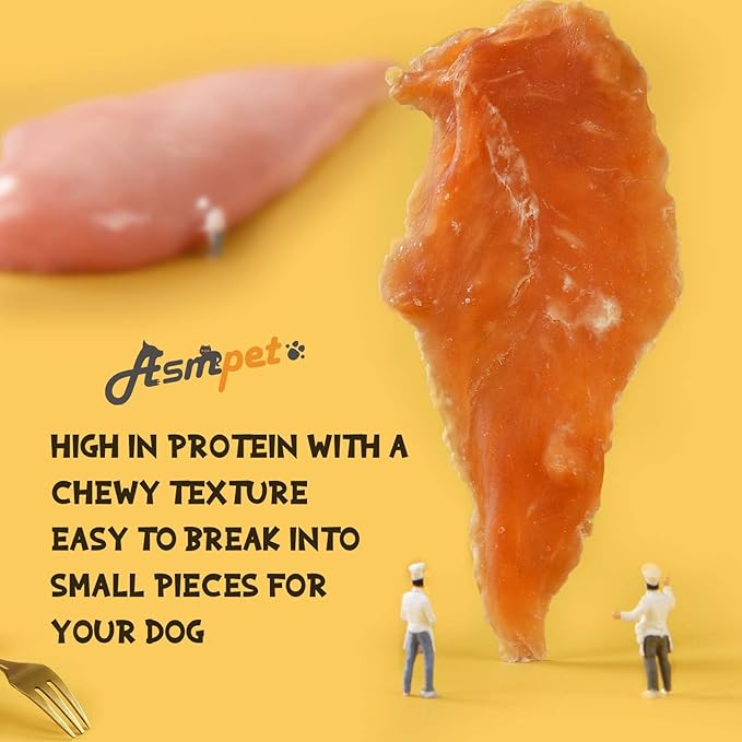 Dog Chicken Jerky Treats, Made with 100% Real Chicken Breast, High Protein & Grain Free
