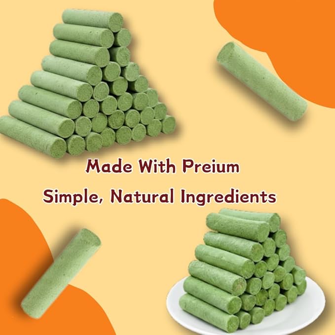 Chicken & Cat Grass Sticks for Cats, Natural Hairball Control Treats to Support Healthy Digestion, A Soft & Chewy Grain-Free Snack with Real Chicken,60 Count