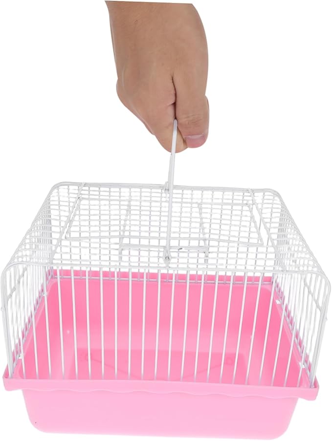 Toyvian Lightweight Portable Birdcage for Lovebirds and Small Animals Travel- Cage for Parakeets and Cockatiels Easy to and Convenient for Pet Owners