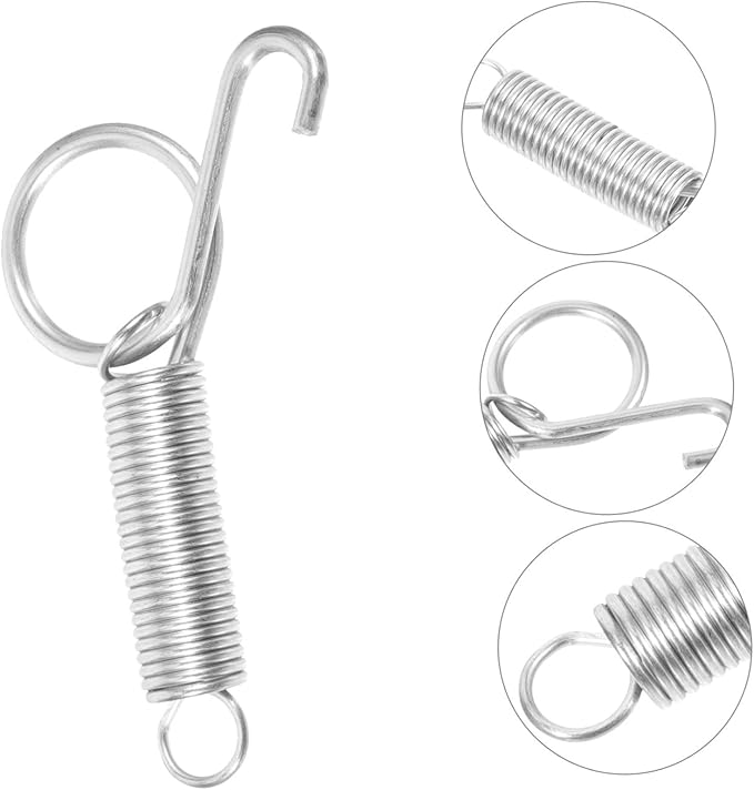 FRCOLOR 30pcs Cage Door Spring Hook High Elastic Material Feeder Hanger for Pigeon Quail and Bird Cages Easy to Install Secure Locking