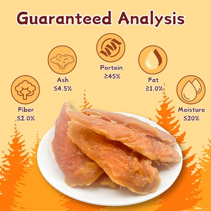 Chicken Jerky Dog Treats, Slow-Roasted Chewy Snacks for Training, for Medium & Large Dogs,Grain-Free, High-Protein Chewy Dog Training Treats, 3.53 Ounce