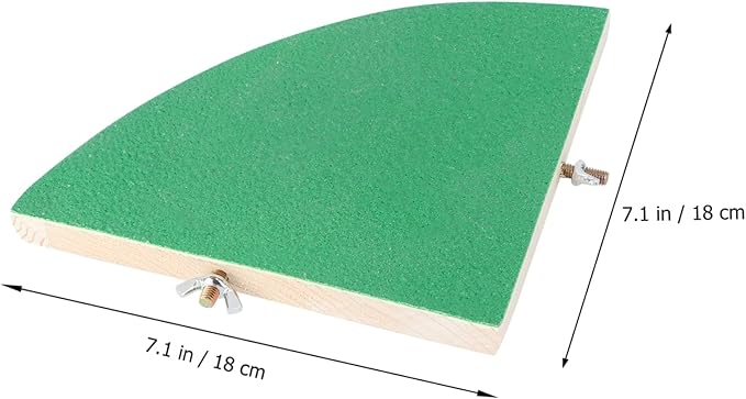 POPETPOP Fan Shape Frosted Wooden Pet Cage Platform Small Pet for Parrots Hamsters Squirrels Durable Chew Decoration Supplies Random Color