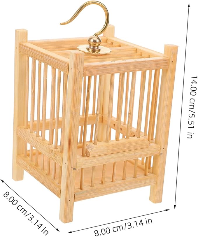 Mini Cricket Habitat Bamboo Mesh Cage Portable Storage Box for Observation