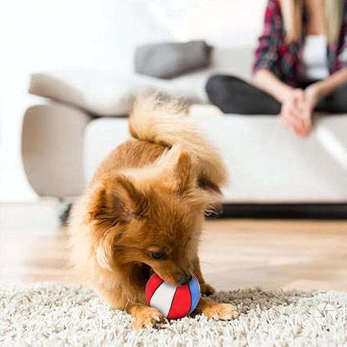 Dog Toys Balls - Chewable Plush Basketball for Dogs, Soft Pet Squeaky Ball Stuffed with Fluffy, Durable Indoor & Outdoor Dog Puzzle Toy, Birthday for Puppy Small Medium Breeds