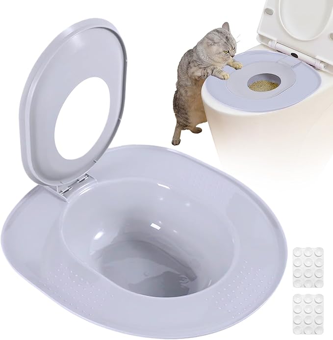 Cat Toilet Trainer Kit - Portable Litter | Reusable Cat Litter Toilet Training Kit with Urinal Potty, Easy to Clean, Ideal for Kittens, Pets, Home, Travel, RV, Apartment & House Use