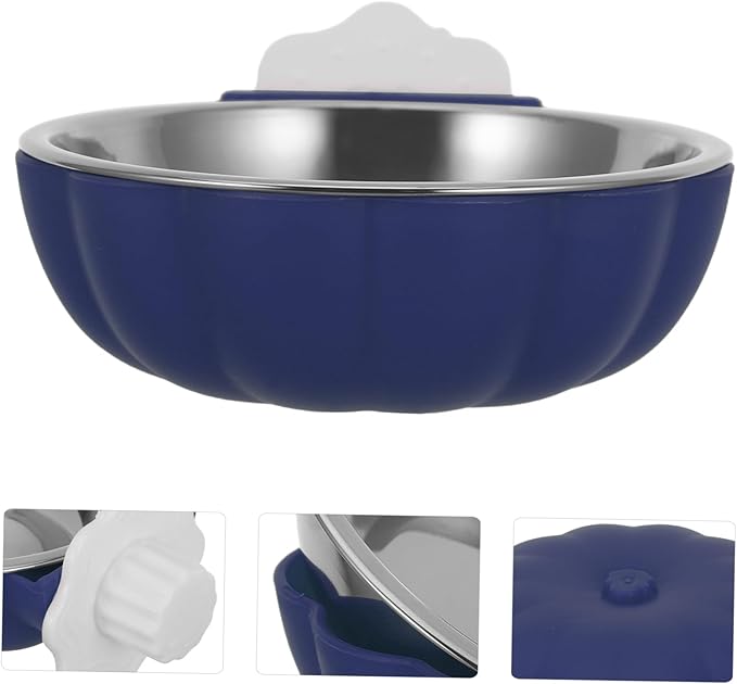 Stainless Steel Bird Feeding Bowls with Clamp Holder Parrot Food and Water Dish Easy to Clean Accessory for Bird Cages for Small Animals