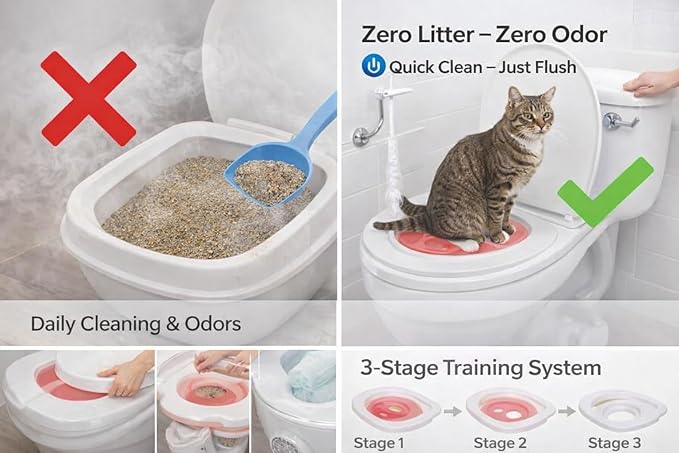 Cat Toilet Training Kit, Professional Universal Hygienic Pet Supply with Tray for Puppy Small Pet