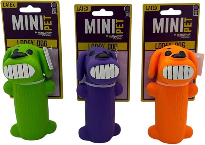 Multipet Mini Latex Loofa Dog Toy, X-Small