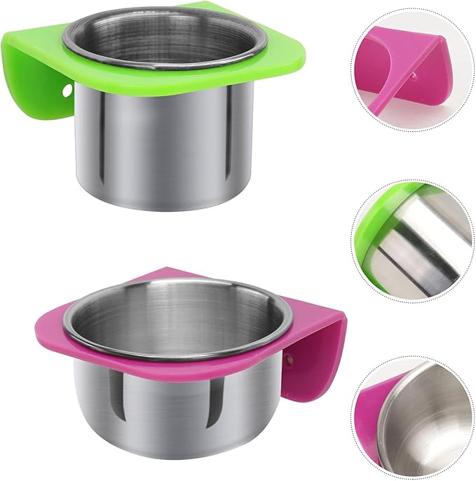 balacoo 1set Portable Parrot Food Cup Lightweight Feeder for Birds Multi-Functional Bowl for Eating Drinking for Parrots Pets Relief Tub