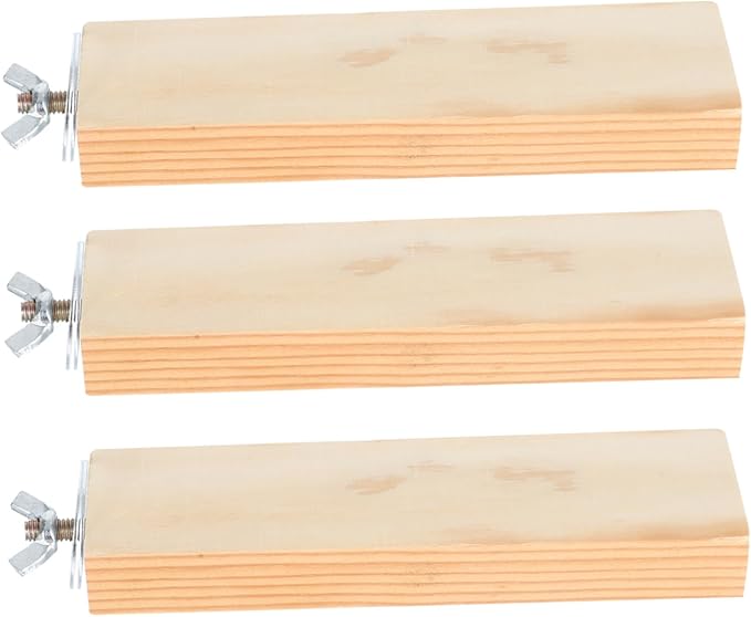 3 Pack Hamster Wooden Platform Toy Safe Bird Cage Accessory Natural Wood Climbing Supplies Hamster Toy Home Dec
