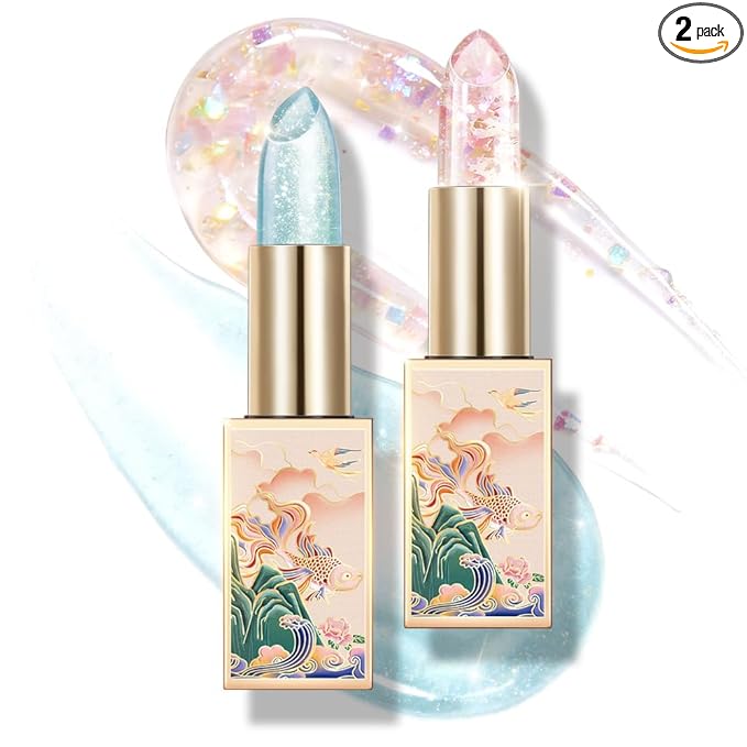 CATKIN Lip Balm Color Tinted Changing Lipstick Ultra Hydrating Lip Moistrurizer Lip Care with Vitamin E Nourishing For Cracked & Dry Lips 0.12 oz 2pcs (01+08)