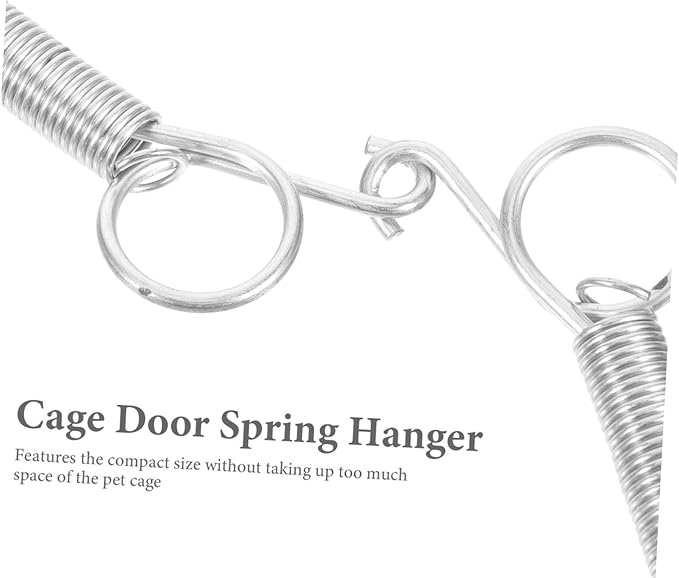 10pcs Feeder Spring Hook for Bird Cage Door Multi-Purpose Pet Cage Hook High Elastic Material for Easy Opening and Closing for Home