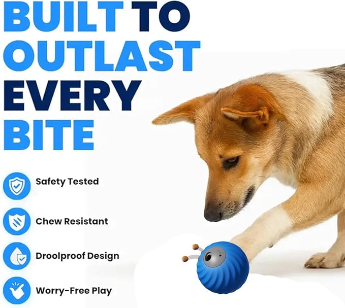 Smart Touch Interactive Dog Toy, 2 in 1 Interactive Dog Balls ＆ Pet Feeder, Track Food Leaking Ball, Cats Dogs