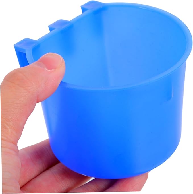 KESYOO 4pcs Hanging Feeding Bowls for Birds and Small Animals Thickened Plastic Water and Food Cups 8.3x8.3x6CM Suitable for Rabbit Chicken and PET Cages